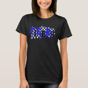 Tigers School Spirit Tiger Pride Blue Black Tigers T-Shirt