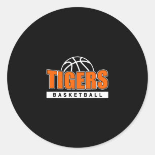 Tigers Sketll Team - Tiger Mascot Sport Gift Idea Classic Round Sticker