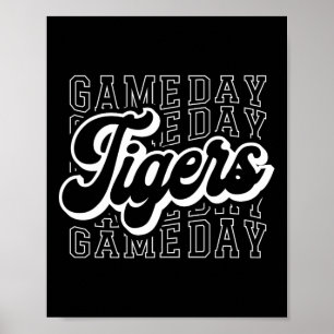 Tigers Sports Mascot - For Tigers Team Football Ba Poster