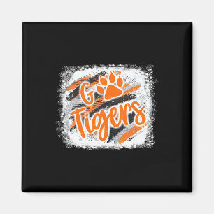 Tigers Swash School Spirit Orange Black Football S Magnet