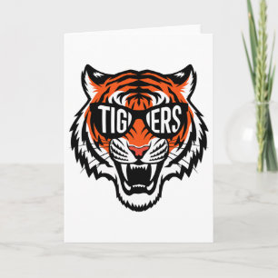 Tigers Vintage Sports Name Design Men Women Girls  Card