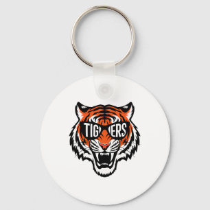 Tigers Vintage Sports Name Design Men Women Girls Key Ring