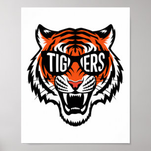 Tigers Vintage Sports Name Design Men Women Girls  Poster