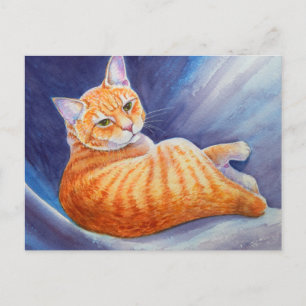 Tigg the Orange Tabby Cat Postcard