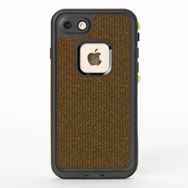 Tight Brown Basket Weaving Pattern LifeProof iPhone Case (Back)