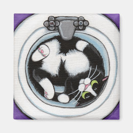 Tight Fit v.3 - Whimsical Cat Magnet