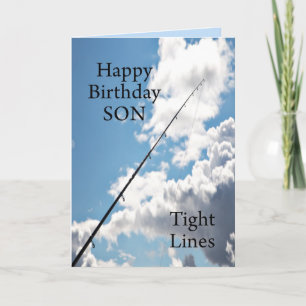 Tight lines birthday card for a son