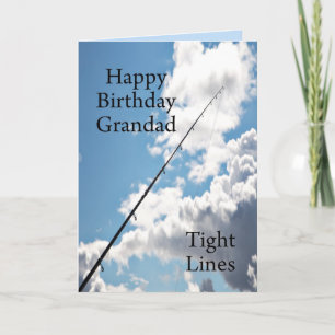 Tight lines birthday card for grandad