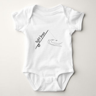 Tight Lines Fly Fishing Baby Bodysuit