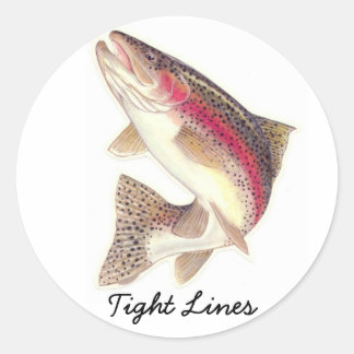 TIght lines Rainbow trout Classic Round Sticker