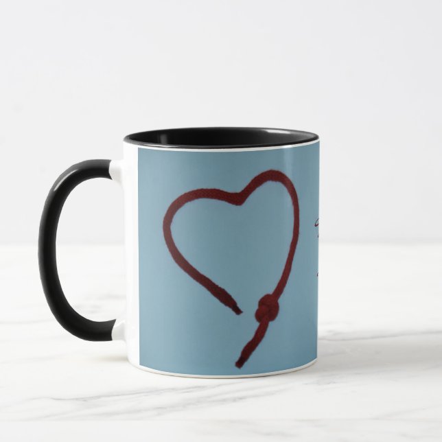 Tight Love Heart Cup. A modern beautiful Mug (Left)