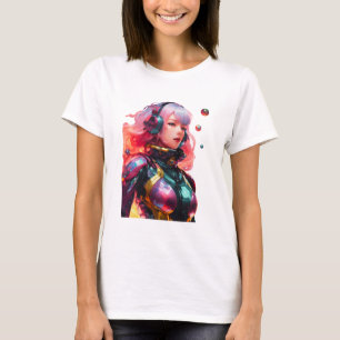 Tight space suit worn by a woman T-Shirt