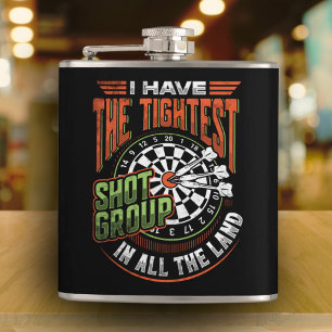 Tightest Shot Group in the Land Dart Flask 6 oz.