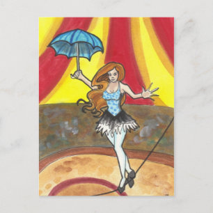 Tightrope Walker Circus art fantasy postcards