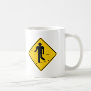 Tightrope Walker Zone Highway Sign Coffee Mug