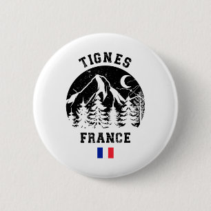 Tignes France Alps Ski Resort Alpine Skiing French 6 Cm Round Badge