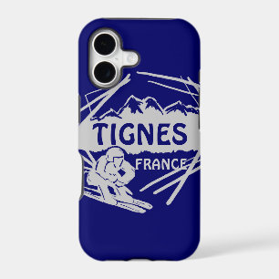 Tignes France blue grey ski logo iphone 5 case