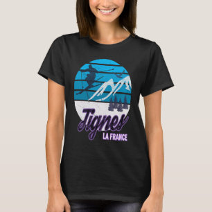 Tignes France French Alps Ski Resort Snowboarding T-Shirt