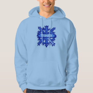 Tignes France guys snowflake hoodie