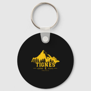 Tignes France Ski Resort Alpine Skiing French Alps Key Ring