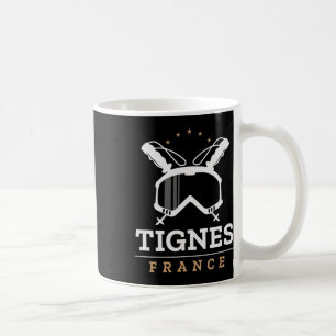 Tignes France Ski Resort Vintage Skiing Snowboardi Coffee Mug