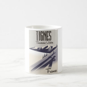 Tignes, France ski travel poster Coffee Mug