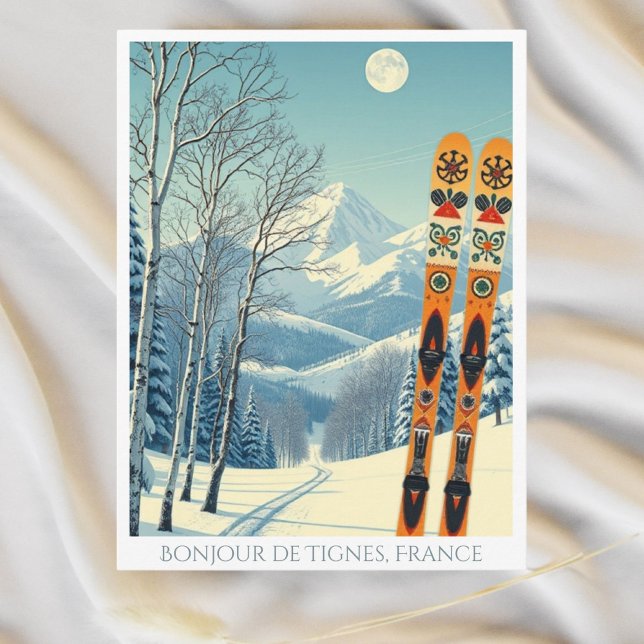 Tignes France ski vacation retro Postcard (Creator Uploaded)