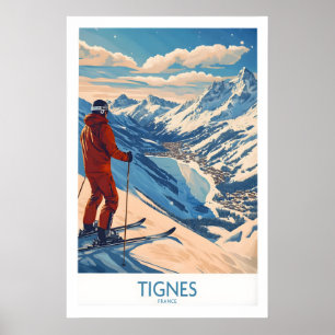 Tignes Poster France Ski Print 1