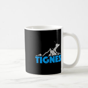 Tignes Skiing Snowboarding France Resort Distresse Coffee Mug