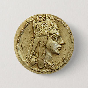 Tigran the Great, Armenian Hero 6 Cm Round Badge