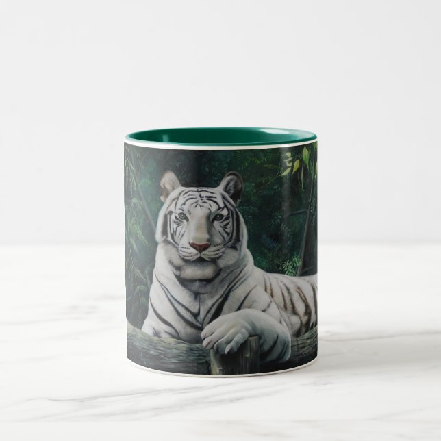 tigre blanco Two-Tone coffee mug (Center)