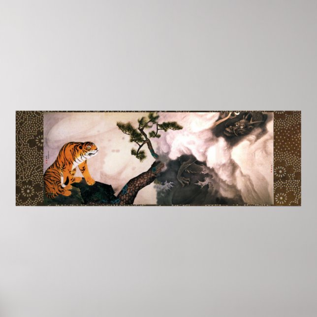 Tigre y dragón (1781) Maruyama Okyo Poster (Front)