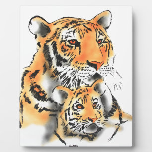 Tigress and Cub Plaque