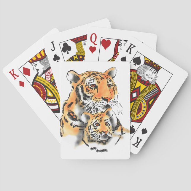 Tigress and Cub Playing Cards (Back)