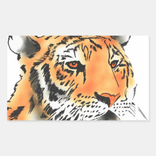 Tigress and Cub Rectangular Sticker