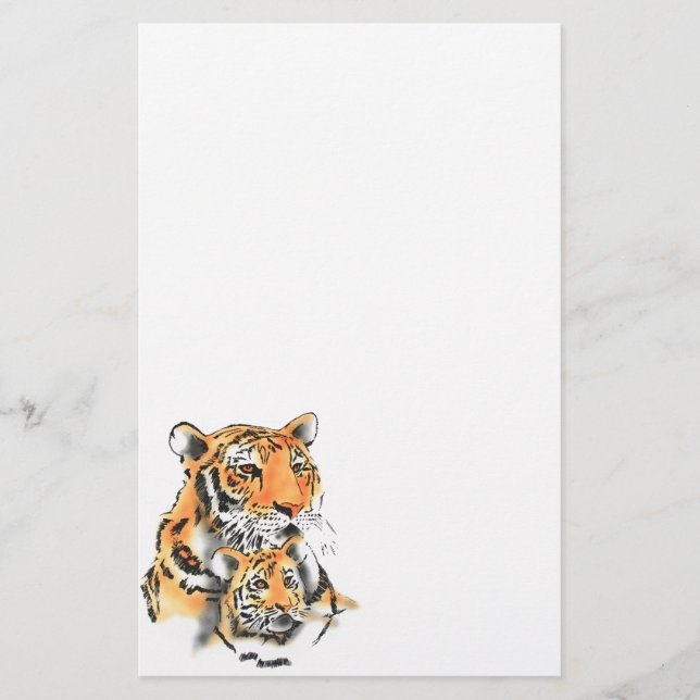 Tigress and Cub Stationery (Front)