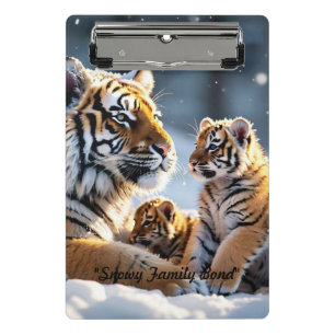 "Tigress and Cubs in Bliss" Mini Clipboard