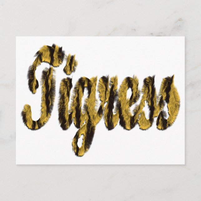 Tigress - Furry Text Postcard (Front)