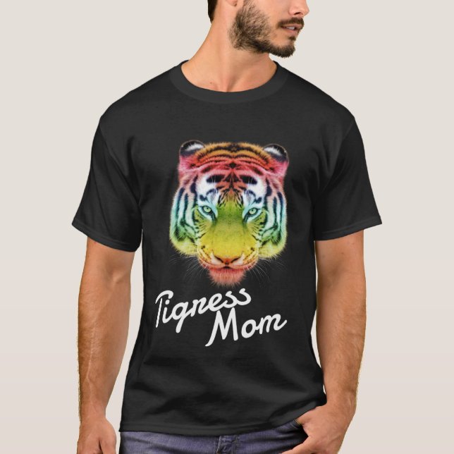 Tigress Mum Rainbow Tiger T-Shirt (Front)