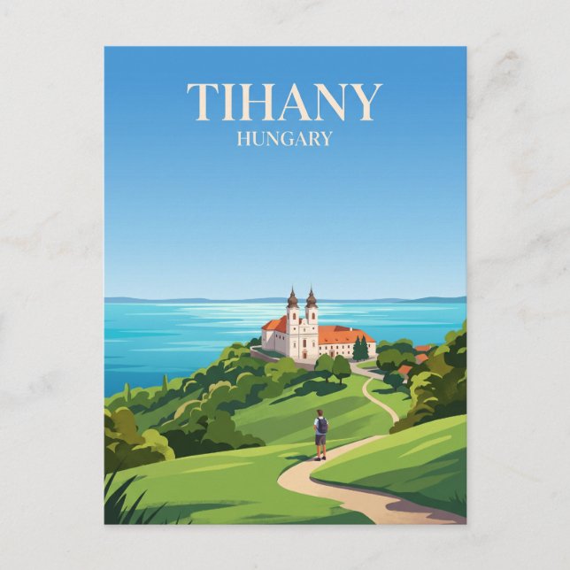 Tihany Abbey Hungary Postcard (Front)