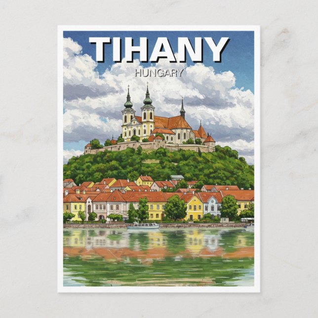 Tihany Hungary Travel Postcard (Front)