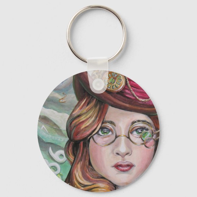 Tijdreizigster sleutelhanger key ring (Front)