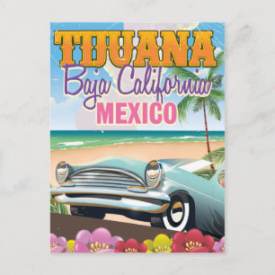 Tijuana Baja California Mexico travel poster Postcard