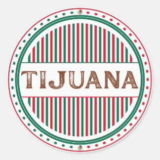 Tijuana City Pride Emblem – Mexican Identity Classic Round Sticker