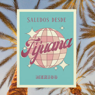 Tijuana Mexico Retro Vintage Party Postcard