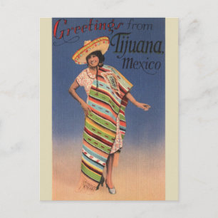 Tijuana, Mexico vintage travel postcard