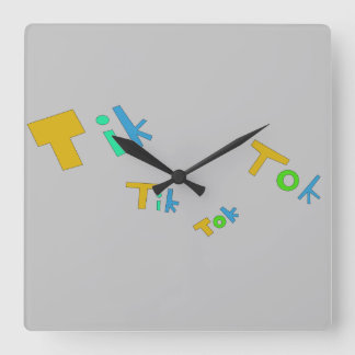 Tik Tok Square Wall Clock