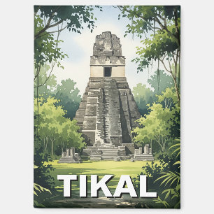 Tikal Guatemala Watercolor Magnet