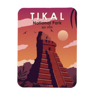 Tikal National Park Guatemala Vintage Magnet