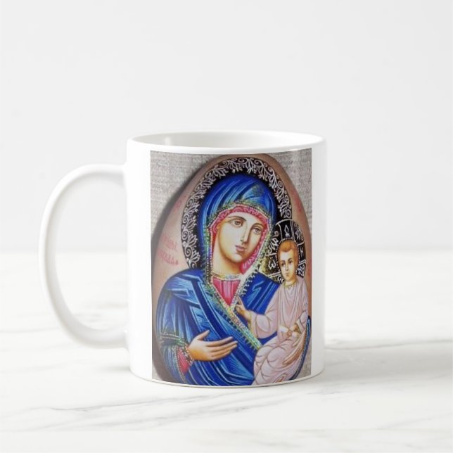 Tikhvin Wonder-working icon of Divine Coffee Mug (Left)